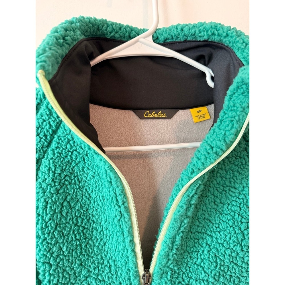 Cabela's Sarasota plush full zip Sherpa jacket women's green small - Picture 2 of 9